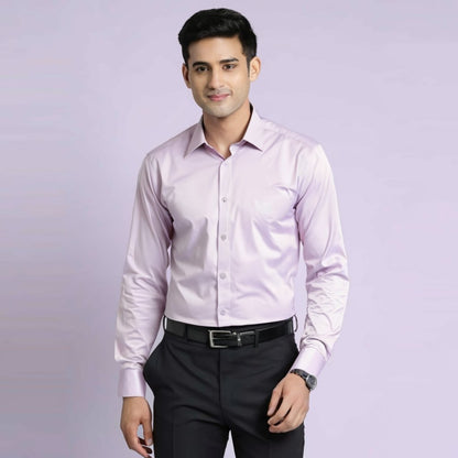 NOHAFAB Light Purple Shirt | Formal & Party Wear | Regular Slimfit.
