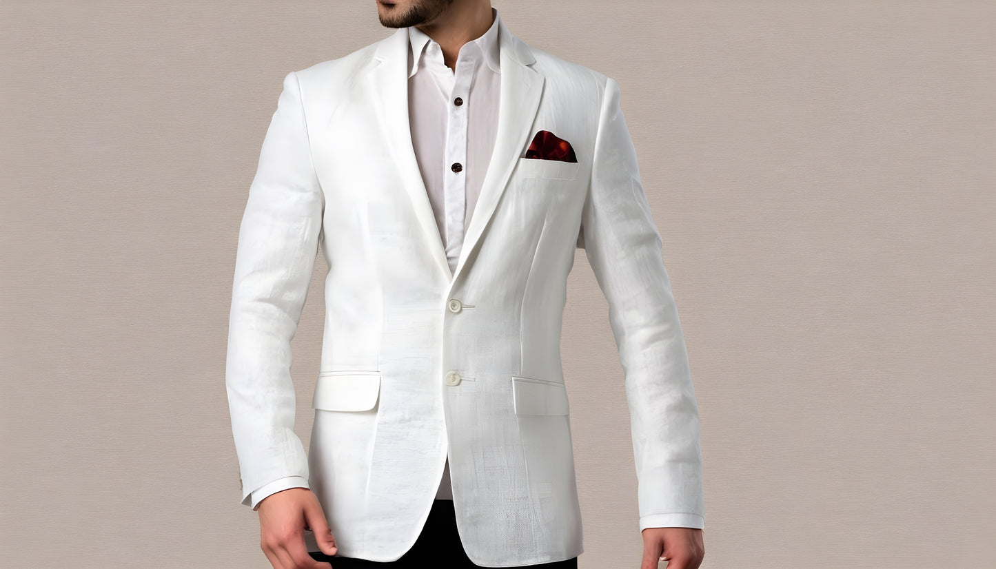 NOHAFAB Off White Blazer | Linen Fabric for Summer.